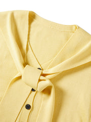 Women's Short Knit Cardigan with Detachable Cape