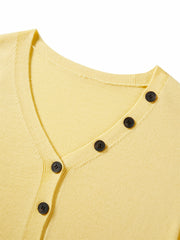 Women's Short Knit Cardigan with Detachable Cape