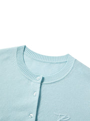 Women's Pure Wool Cropped Cardigan