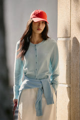 Women's Pure Wool Cropped Cardigan