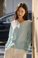 Women's Pure Wool Cropped Cardigan