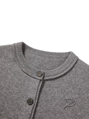 Women's Basic Pure Wool Oversized Knit Cardigan