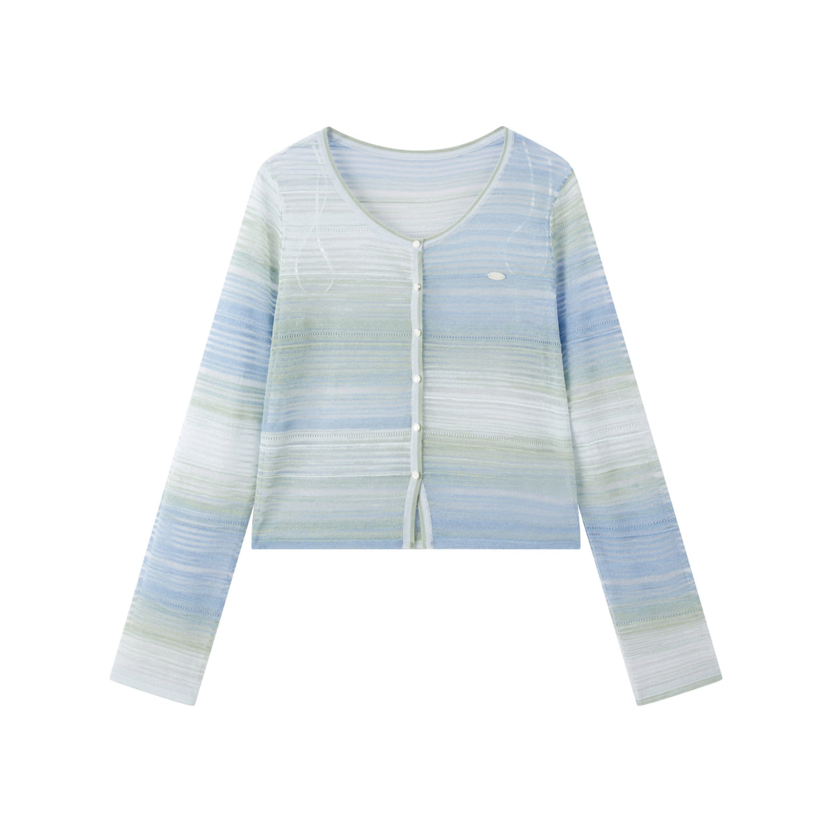 Ladies' Color-Block Lightweight Knit Cardigan