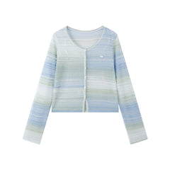 Ladies' Color-Block Lightweight Knit Cardigan