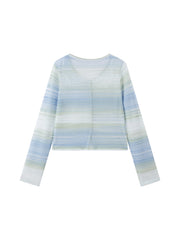 Ladies' Color-Block Lightweight Knit Cardigan