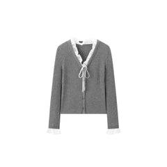 Women's Casual Lustrous Convertible Knit Cardigan