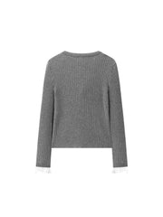 Women's Casual Lustrous Convertible Knit Cardigan