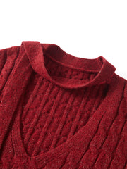 Women's Cable Knit Drop Shoulder Sweater