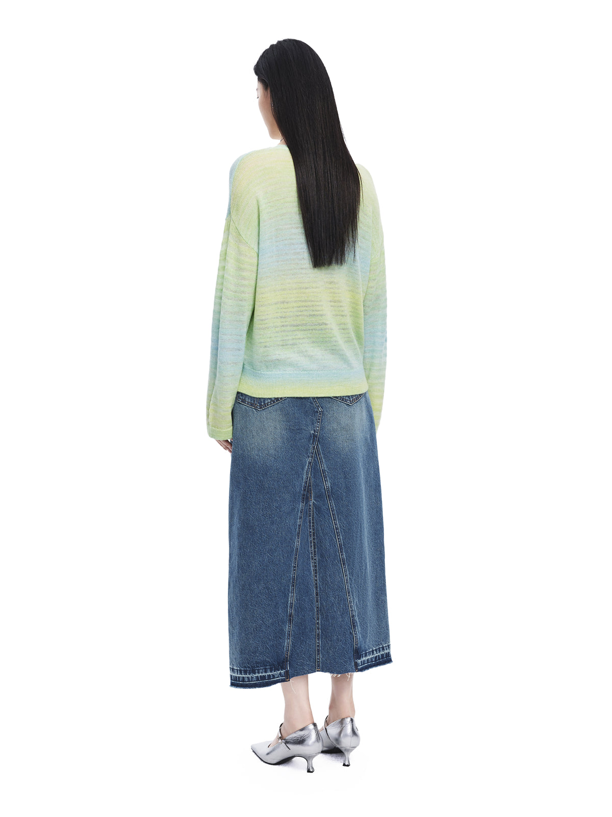 Women's Oversized Gradient Knit Sweater