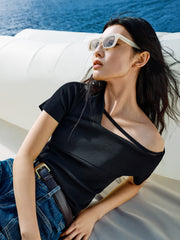 Women's Irregular Hem Knit Pullover