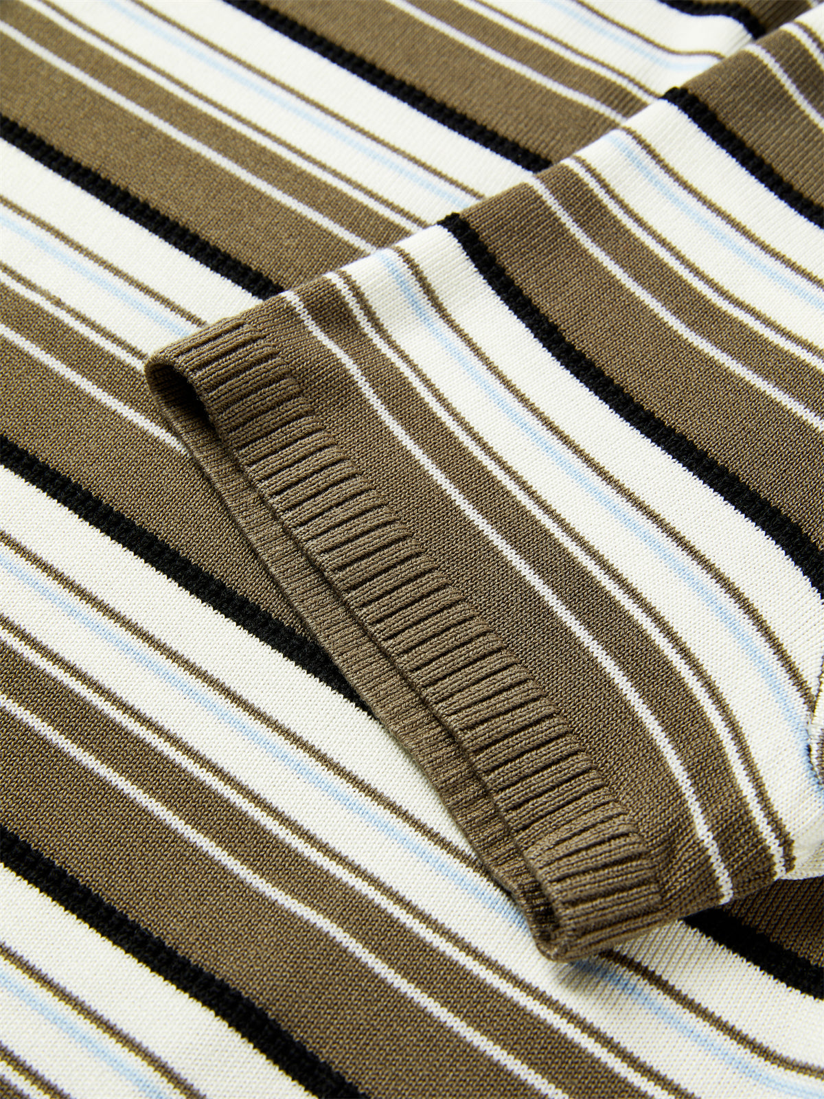Women's Contrast Striped Knit Pullover