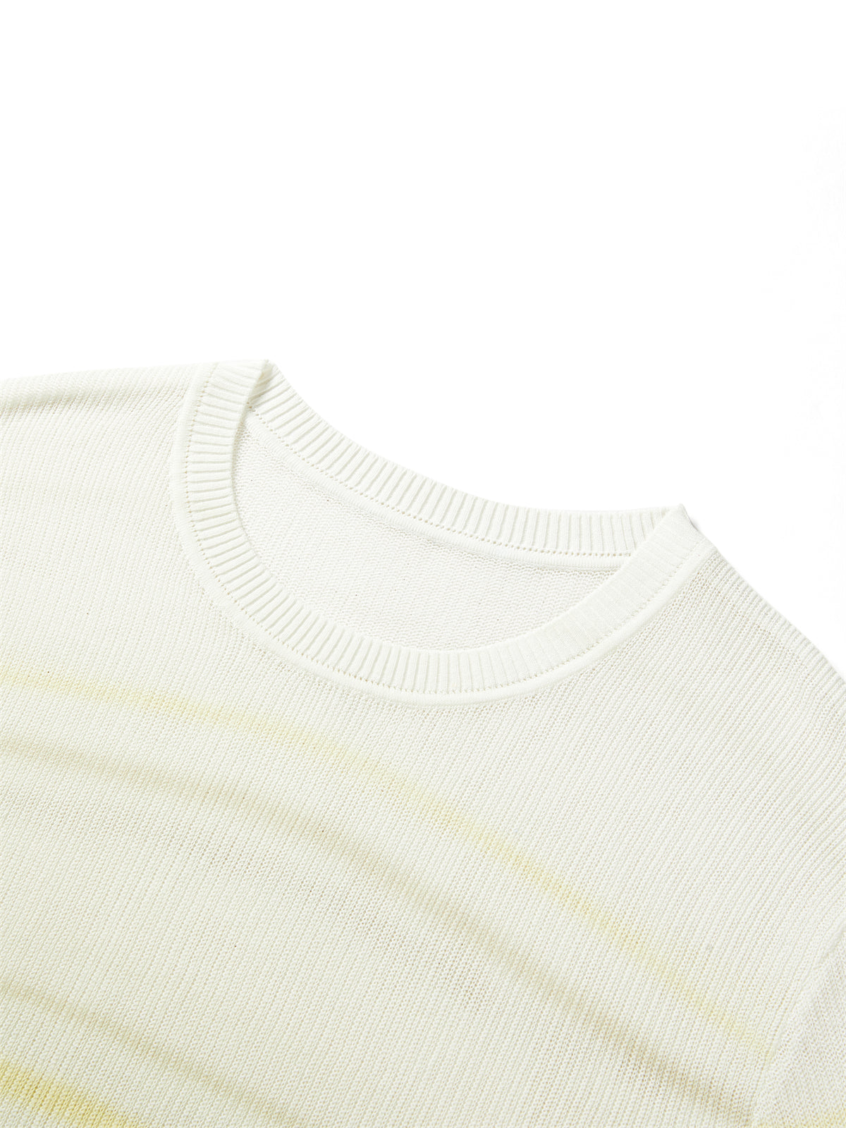 Women's Semi-Sheer Ombre Stripe Knit Pullover