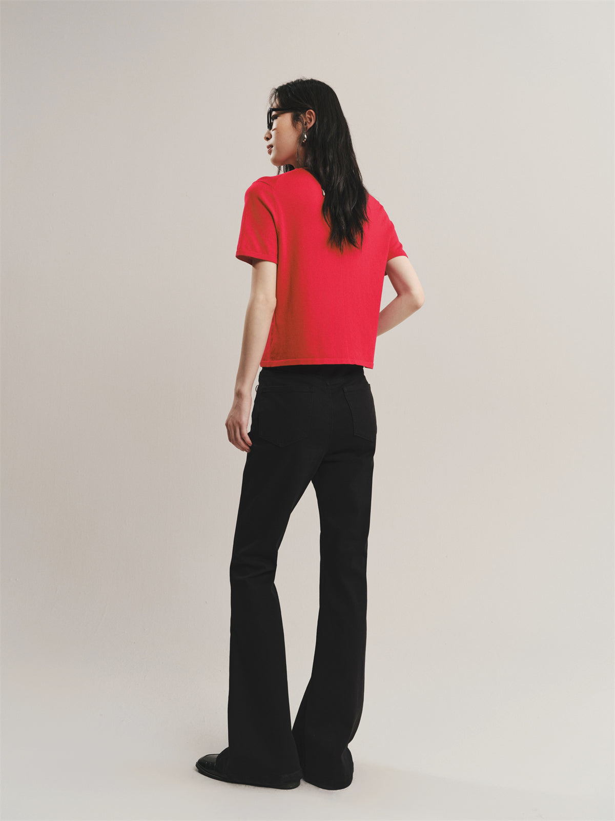 Women's Acetate Half Turtleneck Soul Knit Top