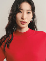 Women's Acetate Half Turtleneck Soul Knit Top