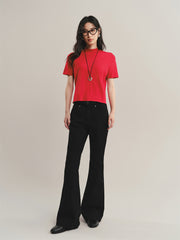 Women's Acetate Half Turtleneck Soul Knit Top