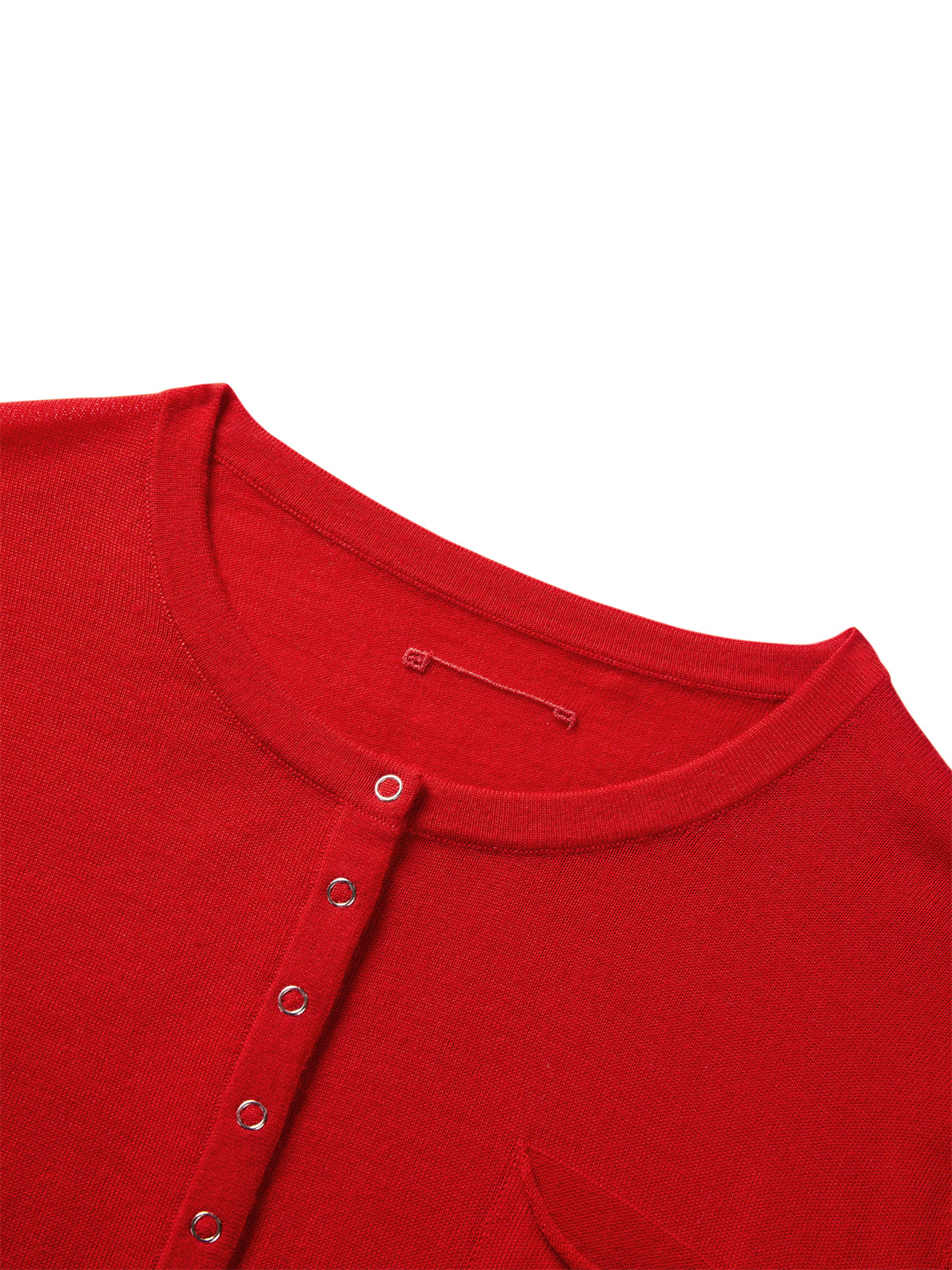 Women's Machine-Washable Wool Henley Sweater