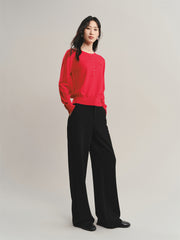 Women's Machine-Washable Wool Henley Sweater