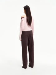 Women's Asymmetric Colorblock Collar Knit Sweater