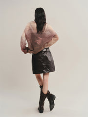 Women's Ombre Mohair Lantern-Sleeve Sweater