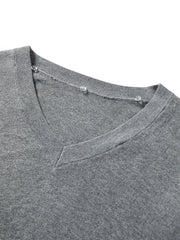 Women's Detachable V-Neck Wool-Blend Sweater