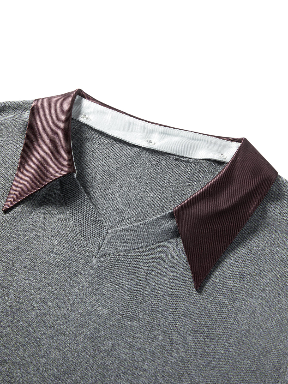 Women's Detachable V-Neck Wool-Blend Sweater