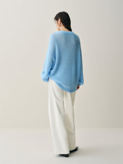 Women's Oversized Mohair Knit Pullover