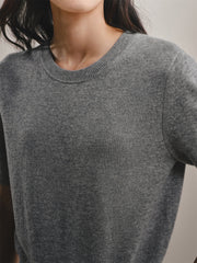 Women's Cashmere-Blend Short-Sleeve Knit Top