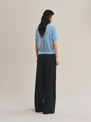 Women's Cashmere-Blend Short-Sleeve Knit Top