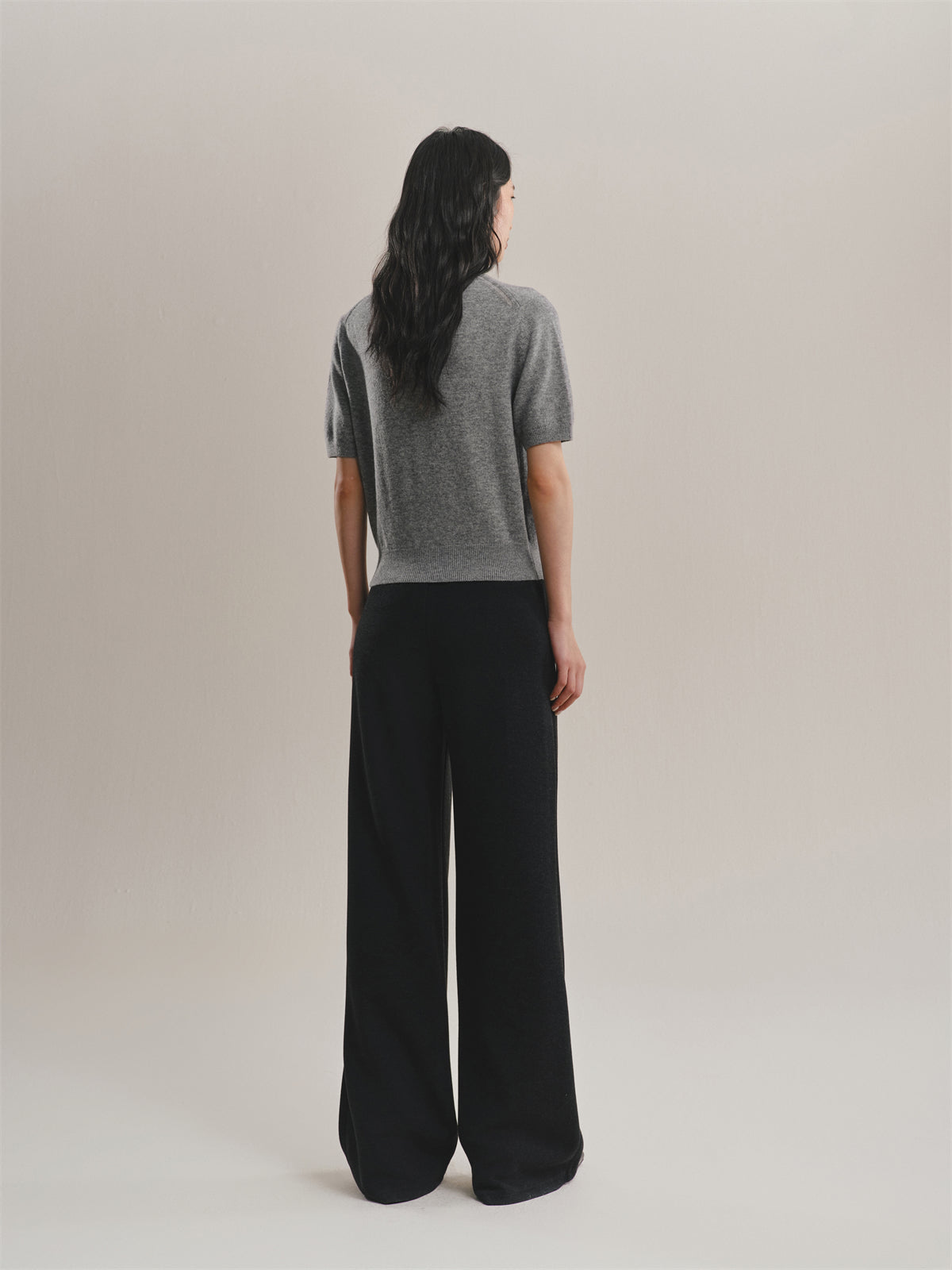 Women's Cashmere-Blend Short-Sleeve Knit Top
