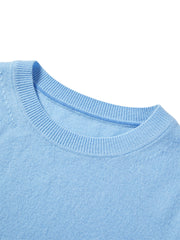 Women's Cashmere-Blend Short-Sleeve Knit Top