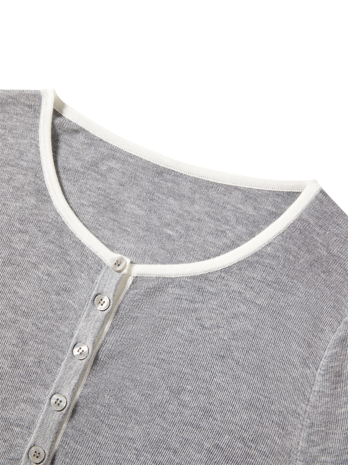 Women's Contrast-Trim Henley Knit Top
