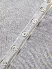 Women's Contrast-Trim Henley Knit Top