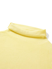 Women's Wool-Blend Drape-Neck Short-Sleeve Knit Top