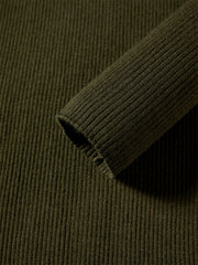 Women's Wool-Blend Half-Placket Slim Knit Top