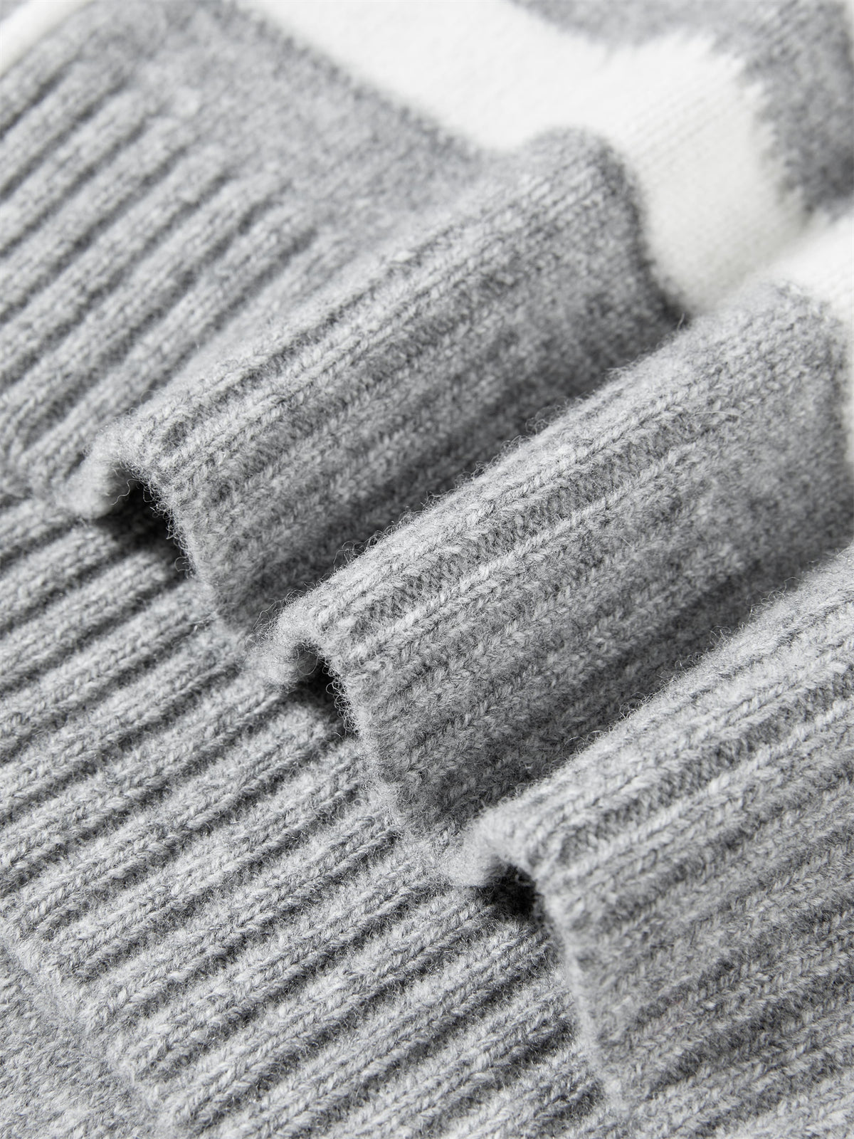 Women's Pure Wool Mock-Neck Striped Sweater