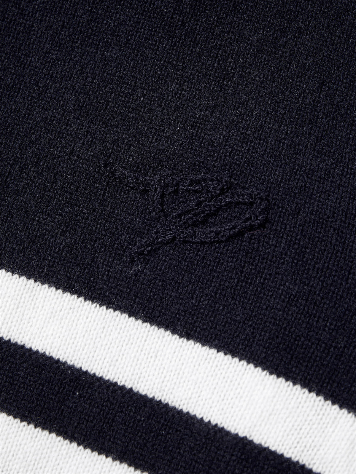 Women's Pure Wool Mock-Neck Striped Sweater