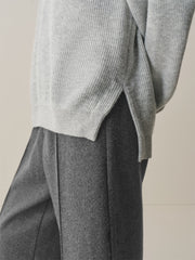 Women's Wide-Lapel Pullover Knit Sweater