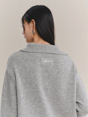 Women's Cashmere-Blend Asymmetric-Neck Knit Sweater
