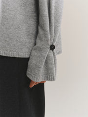 Women's Cashmere-Blend Asymmetric-Neck Knit Sweater