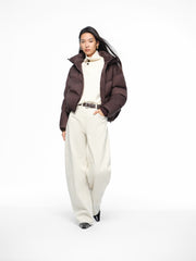 Women's Cashmere-Blend Asymmetric-Neck Knit Sweater