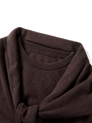 Women's Rabbit-Hair Blend Pullover with Detachable Cape