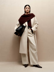 Women's Rabbit-Hair Blend Pullover with Detachable Cape