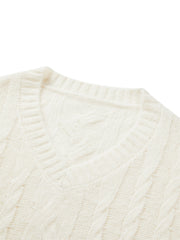 Women's V-Neck Oversized Cashmere-Blend Sweater