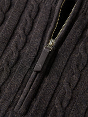 Women's Half-Zip Cable-Knit Sweater