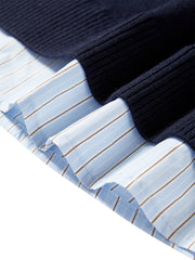 Women's Wool-Blend Layered-Look Knit Top