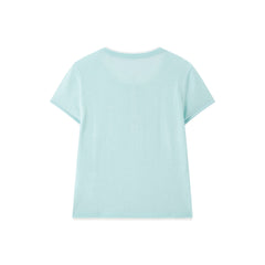 Women's Henley Neck Layered Look T-Shirt