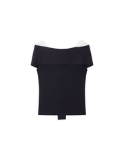Women's V-neck Tie-front Short Sleeve Knit Top