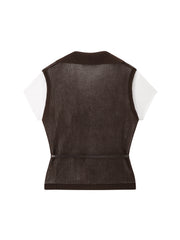 Women's Casual Detachable-Sleeve Knit Top