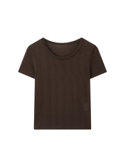 Women's Caramel Tencel-Mix Tee & Bottoms Set