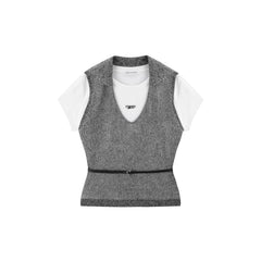Women's Casual Detachable-Sleeve Knit Top